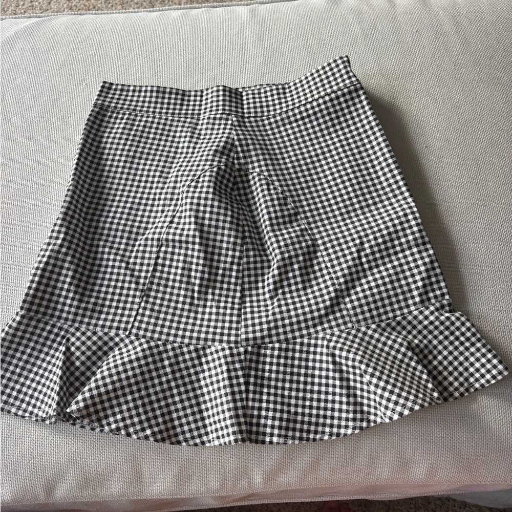 Black and White Checkered Skirt